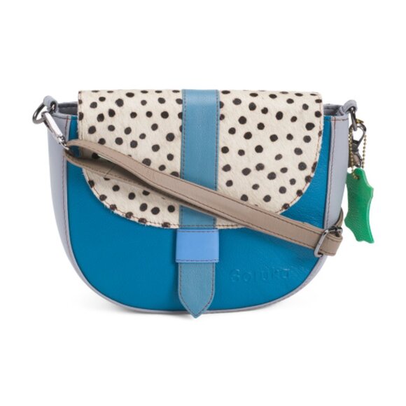 SORUKA Leather Dream Animal Print Crossbody - Picture 1 of 5